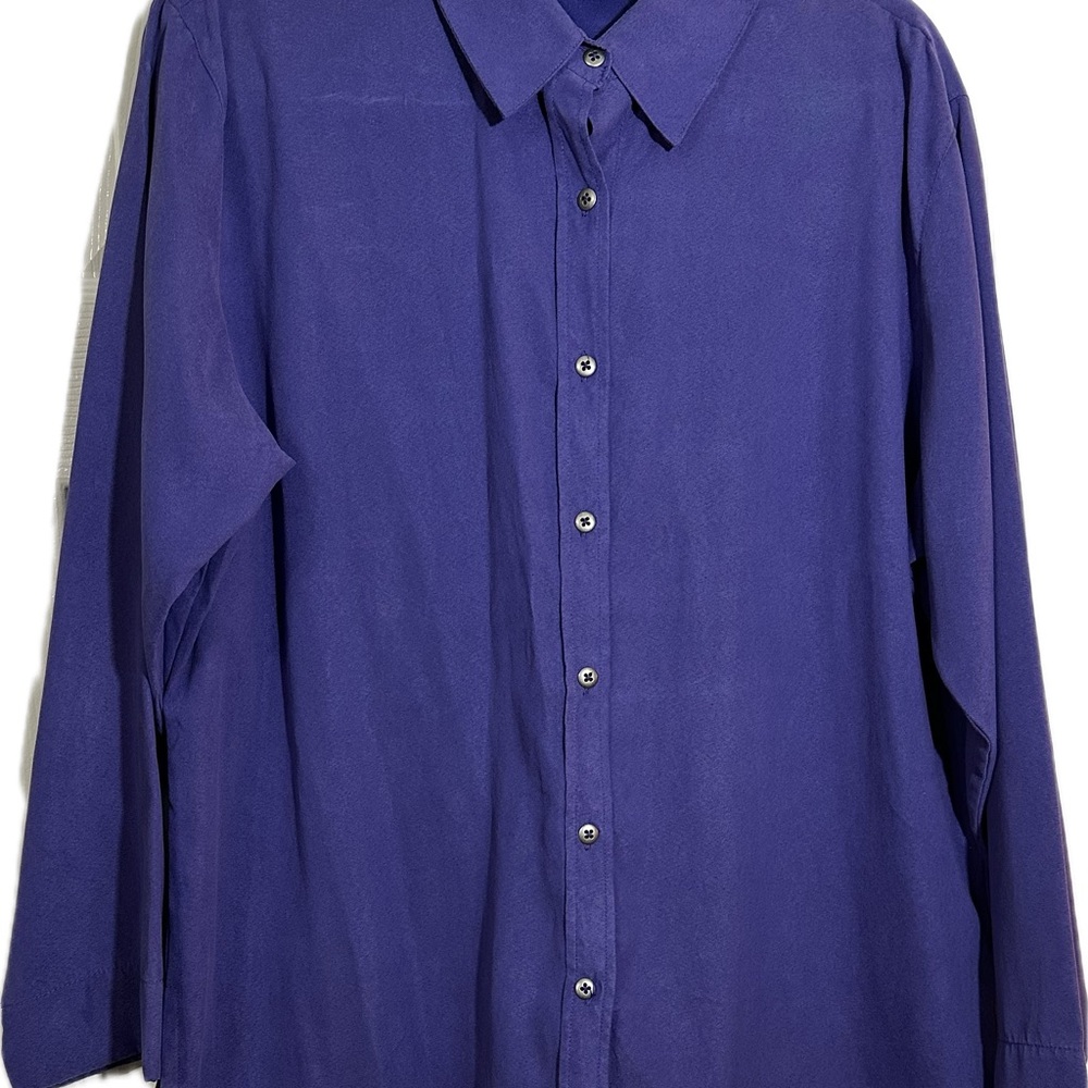 Chico's Deep Purple Long Sleeve Blouse
